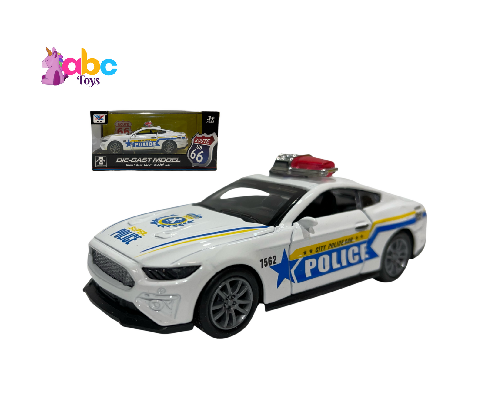 Open Door Police Car Alloy Made Toy 1:32 - Assorted