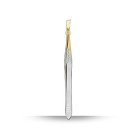 Precision Slant Tweezer with Golden Tip