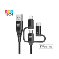 3 In1 Fast Charge & Sync Braided Cable 2.4A