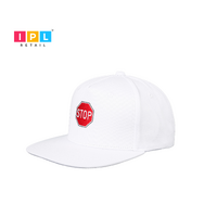 Bold STOP Sign White Cap