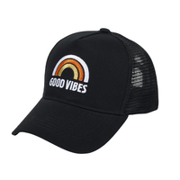 Good Vibes Black Baseball Cap