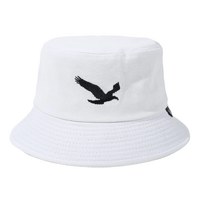 White Eagle Embroidered Bucket Hat