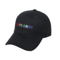 Keep Running Black Baseball Cap