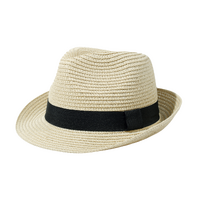 Classic Paper Straw Fedora Hat Natural