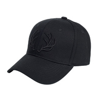 Deer Horns Black Baseball Cap