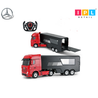 Red Mercedes-Benz Container Truck Toy - 1:26