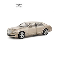 Licensed Champagne  Die Cast Bently Mulsanne Model Car Kids Toy  1:18