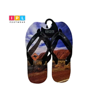Mountain Design Asymmetric Double Printed Pluger Flip Flop