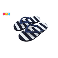 Nautical Stripe Steps: Men's Blue Slippers