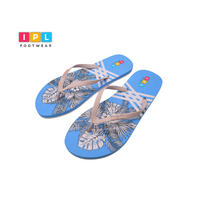  Blue Color Cute Floral Women's Slippers