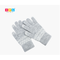 Stylish Semi Geometric Pattern Comfortable Gloves for Winter