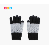 Knitted Wave Pattern TouchScreen Gloves