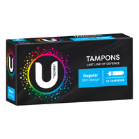 U by Kotex Slim Tampons Regular 16 Pack