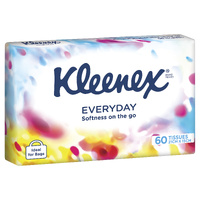 Kleenex Facial Tissue Soft Pack White 60 Pack