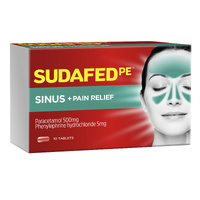 Sudafed PE Sinus + Pain Relief Tablets 10 Pack