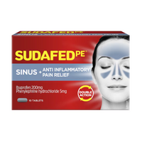 Sudafed PE Sinus & Anti-Inflammatory Pain Relief 10 Tablets | 200mg
