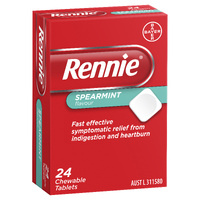 Rennie | Spearmint Flavour | 24 Chewable Tablets