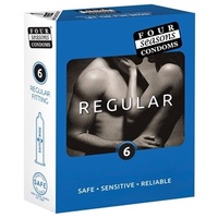 Four Seasons Regular Fitting Condoms | 54mm | Pack of 6