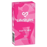 LifeStyles Condoms Party Mix | Fun Variety | Pack of 10 