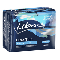 Libra Ultra Thins Pads Without Wings Regular | Pack of 14