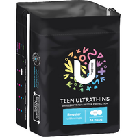 U by Kotex Pads Ultrathin Teen Regular Wings | Pack of 14