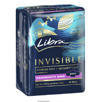 Libra Invisible Pads Goodnights With Wings | Pack of 10