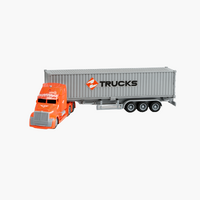 Orange Trailer Truck 