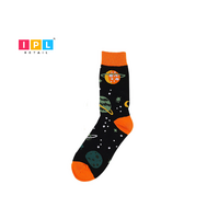 Stellar Style: Orange Orbit Constellation Sock Adventure