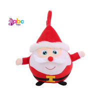 Bright Red Plush Toy In Santa Claus Attire