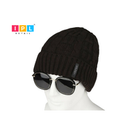 Solid Colour Striped Men Beanie Hat-Assorted