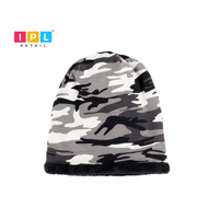 Covert Comfort: Grayscale Beanie