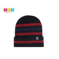 Anchor Your Style: Striped Beanie
