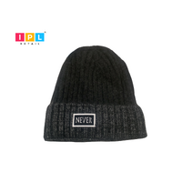 Black Beautiful Adult Beanie With A Border