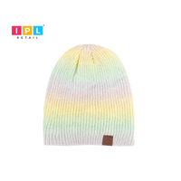 Tri-Color Striped Beanie