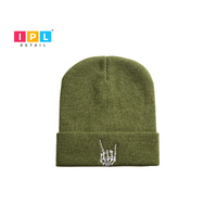 Olive Ribbed Beanie