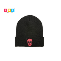 Black Red Skull Beanie
