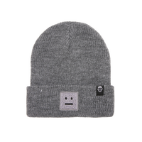 Neutral Graphic Knit Beanie