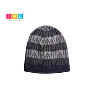 Blue & White Zig Zag Beanie
