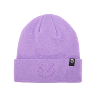 Purple Mood Smiley Knit Beanie