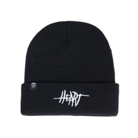 Black Acrylic Knit Beanie 
