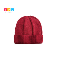 Red Ripped Beanie