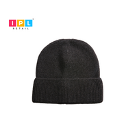 Black Ribbed Beanie