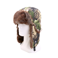 Camouflage Faux Fur Trapper Hat