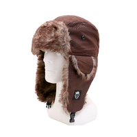 Brown Faux Fur Trapper Hat