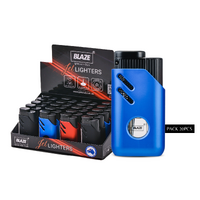 Nova Edge Lighter | Triple Blue Jet Flame | Pack of 20 