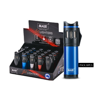 TorchMax Lighter with Cigar Holder | Triple Blue Jet Flame | Pack of 20
