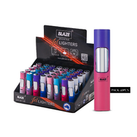Slim Gradient Lighter | Single Red Windproof Flame | Pack of 40