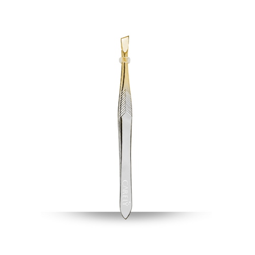 Precision Slant Tweezer with Golden Tip