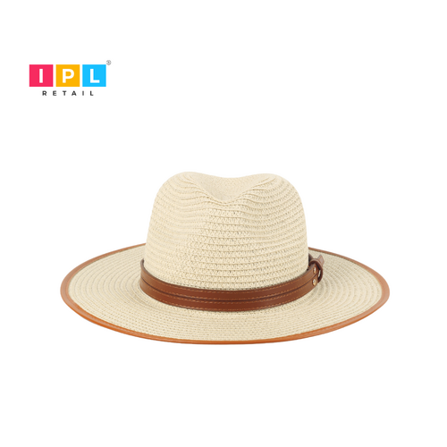 Sun-Kissed Panama: Beige Fedora Flair