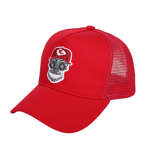 Skull Baseball Cap Red 